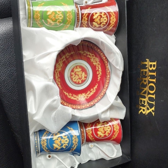 Bijoux Terner Cappuccino cups and saucers set, Espresso Cups and Saucers Set - Picture 2 of 5